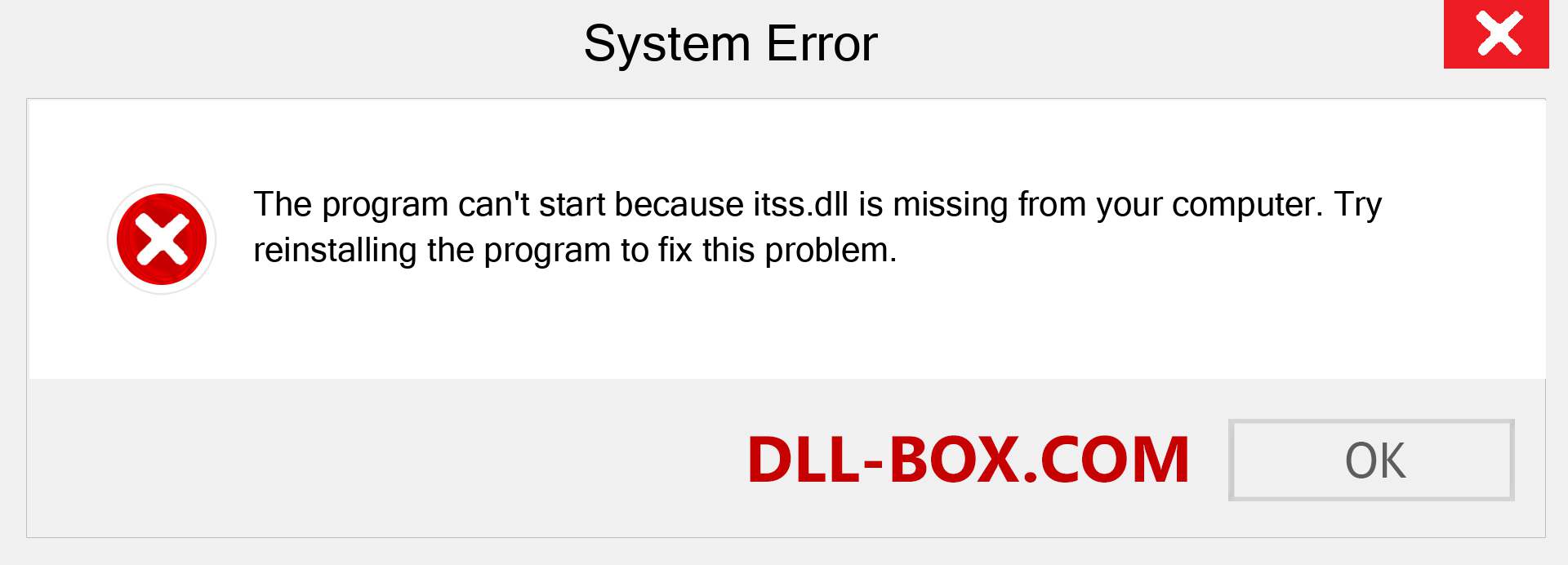  itss.dll file is missing?. Download for Windows 7, 8, 10 - Fix  itss dll Missing Error on Windows, photos, images